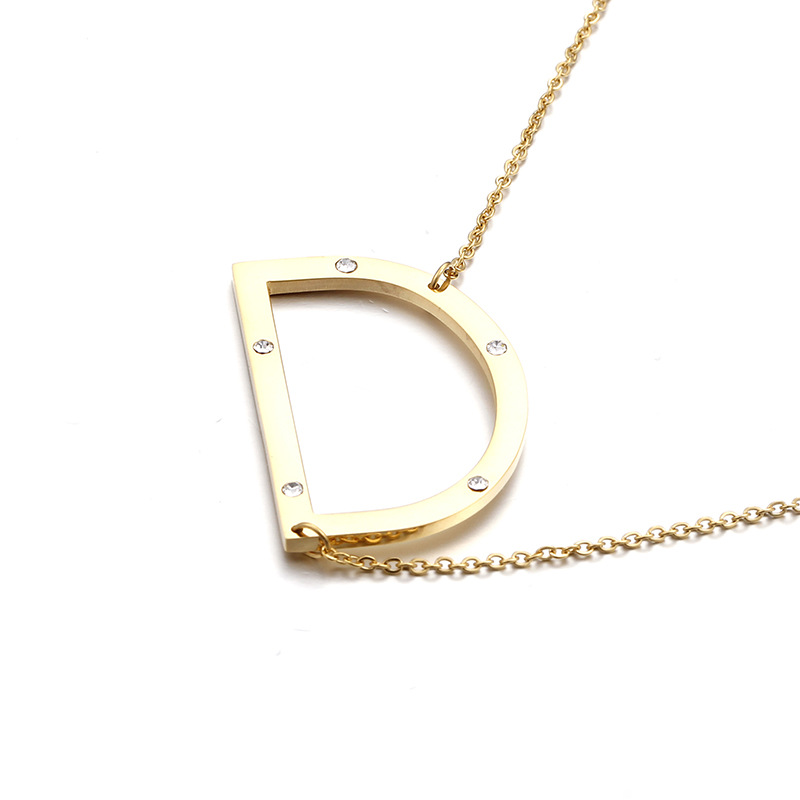 Gold-Tone Letter Necklace, picture 5 of 12