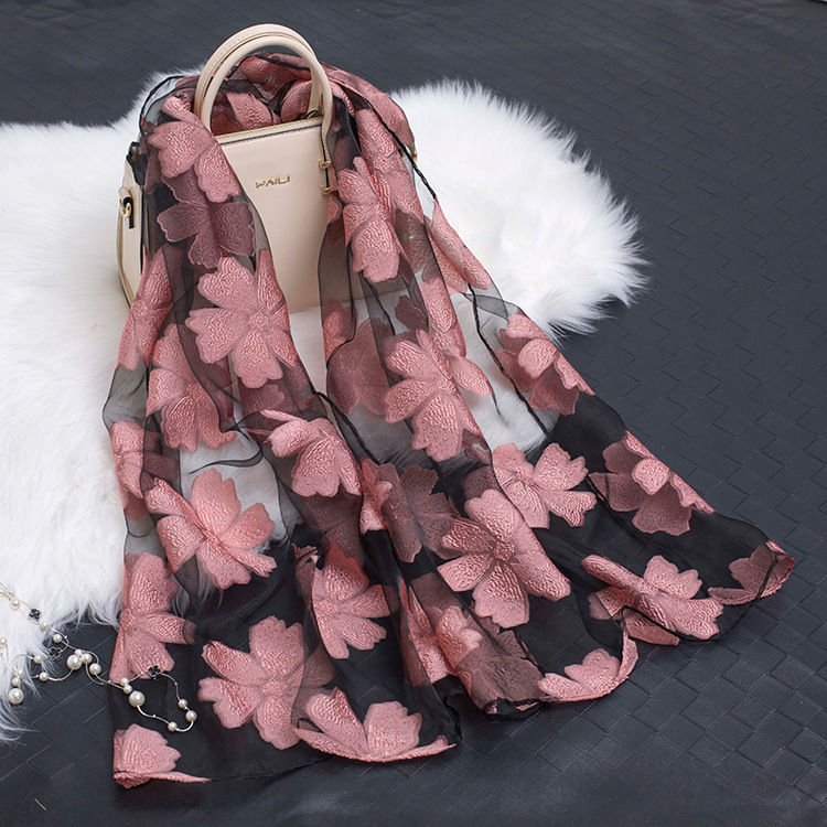 Six Leaf Flowers Leather Pink