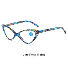 Personalised Creative Anti-blue Light Printing Reading Glasses New Fashion Women's Presbyopic - Blue - View 1