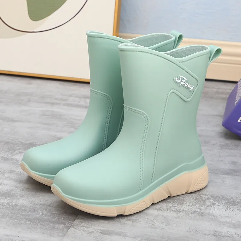 Rain Boots Ladies Kitchen Anti-slip - Green
