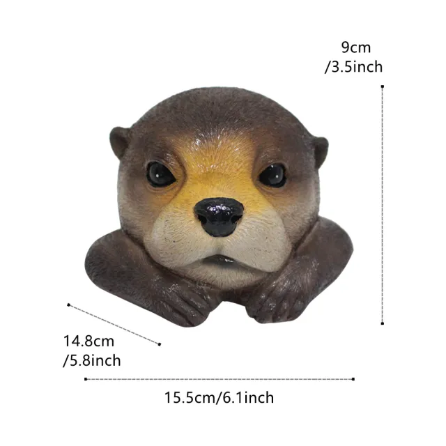 Outdoor Garden Garden Pond Fish Tank Rockery Decoration Floating Otter - Shop at LoveMi