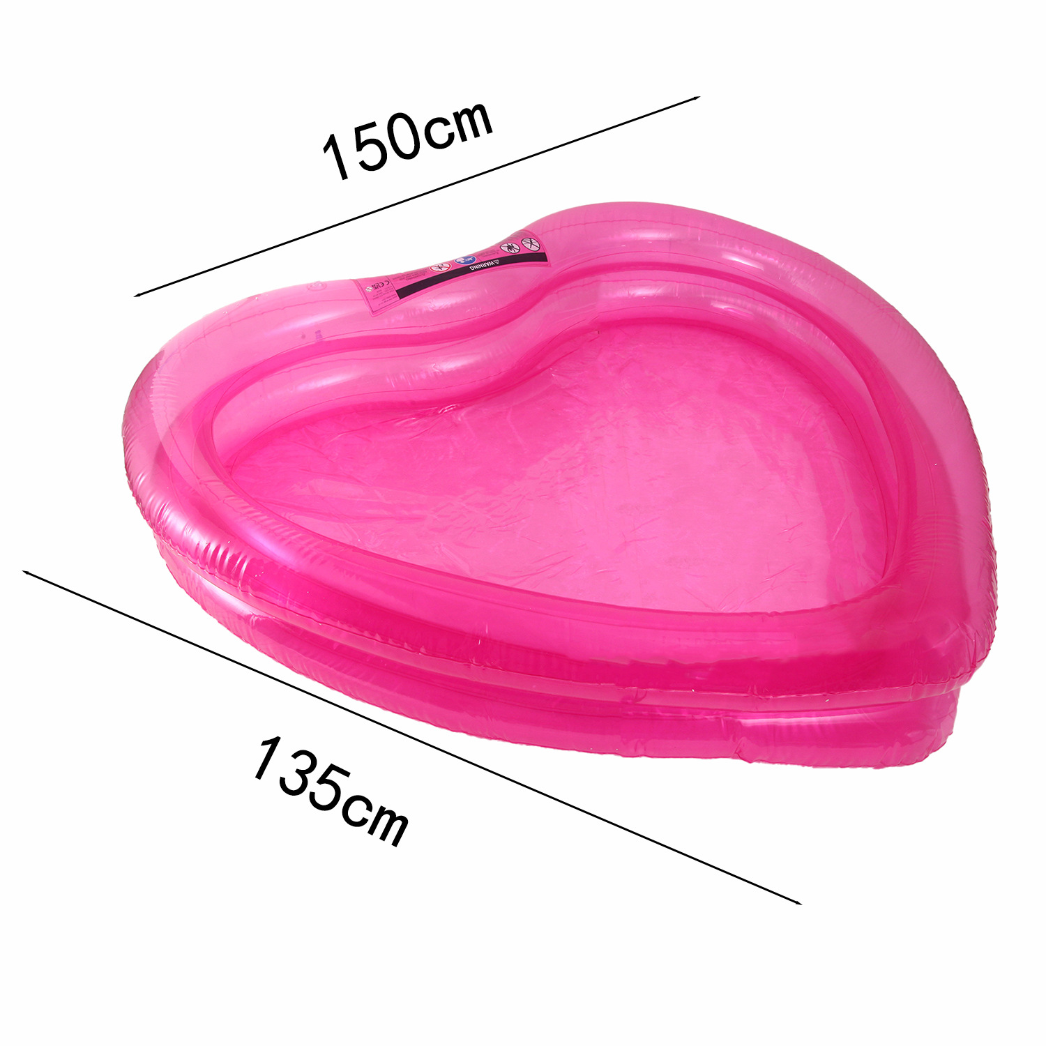 Inflatable Heart-Shaped Pool Float