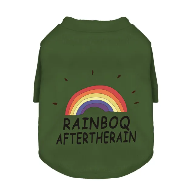 New Dog Pet Clothing Sweater Fleece lined Rainbow Green - Shop at LoveMi