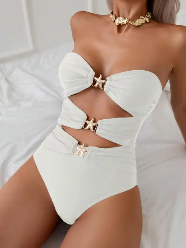 Tight Swimsuit Swimsuit White - Shop at LoveMi