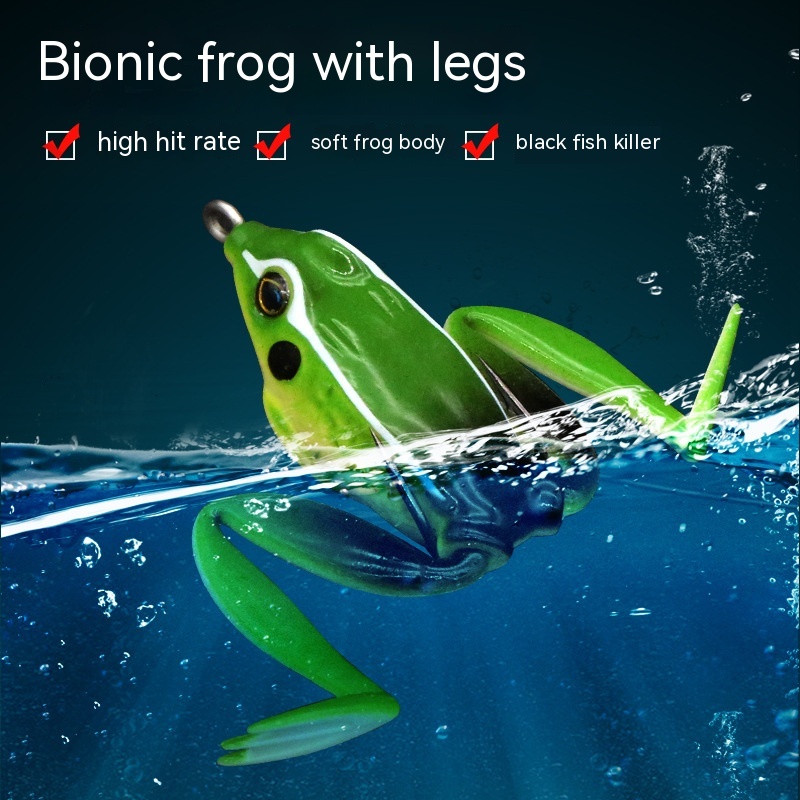 Bionic Real Thunder Frog Snake Head Specializes In Killing Black Thunder Frog Legs Double Hook Bait