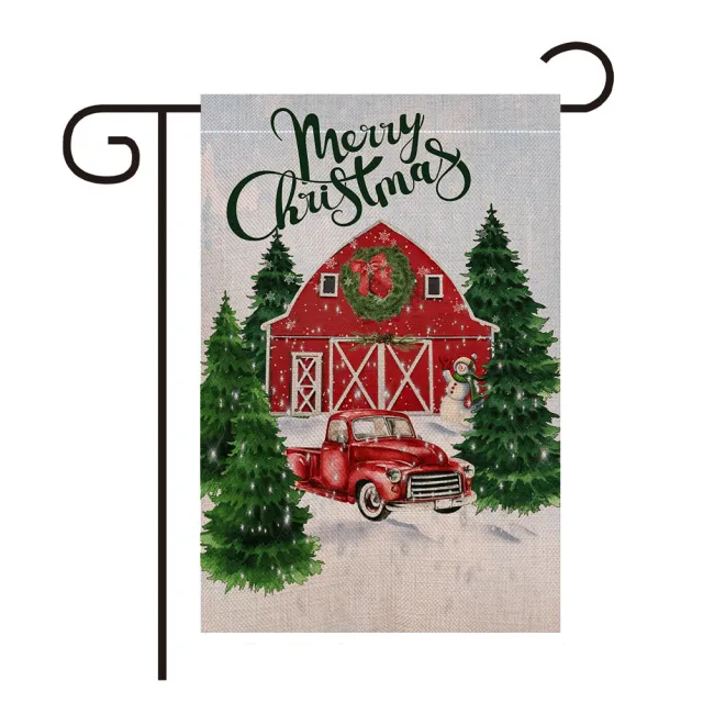 Christmas Linen Garden Banner Courtyard Outdoor Sd 006 - Shop at LoveMi