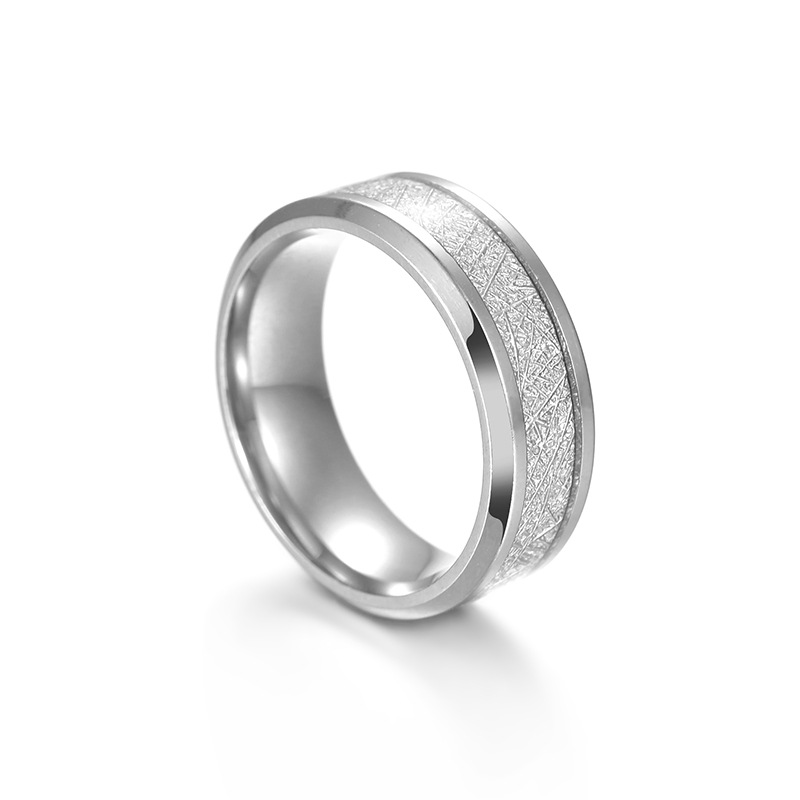 Title 6, Mens Ice Silk Foil Titanium Steel Fog Ring. Ex...