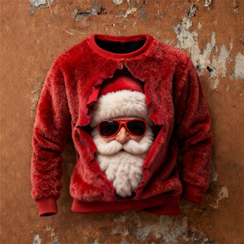 Printed Christmas Women's Flannel Hoodie