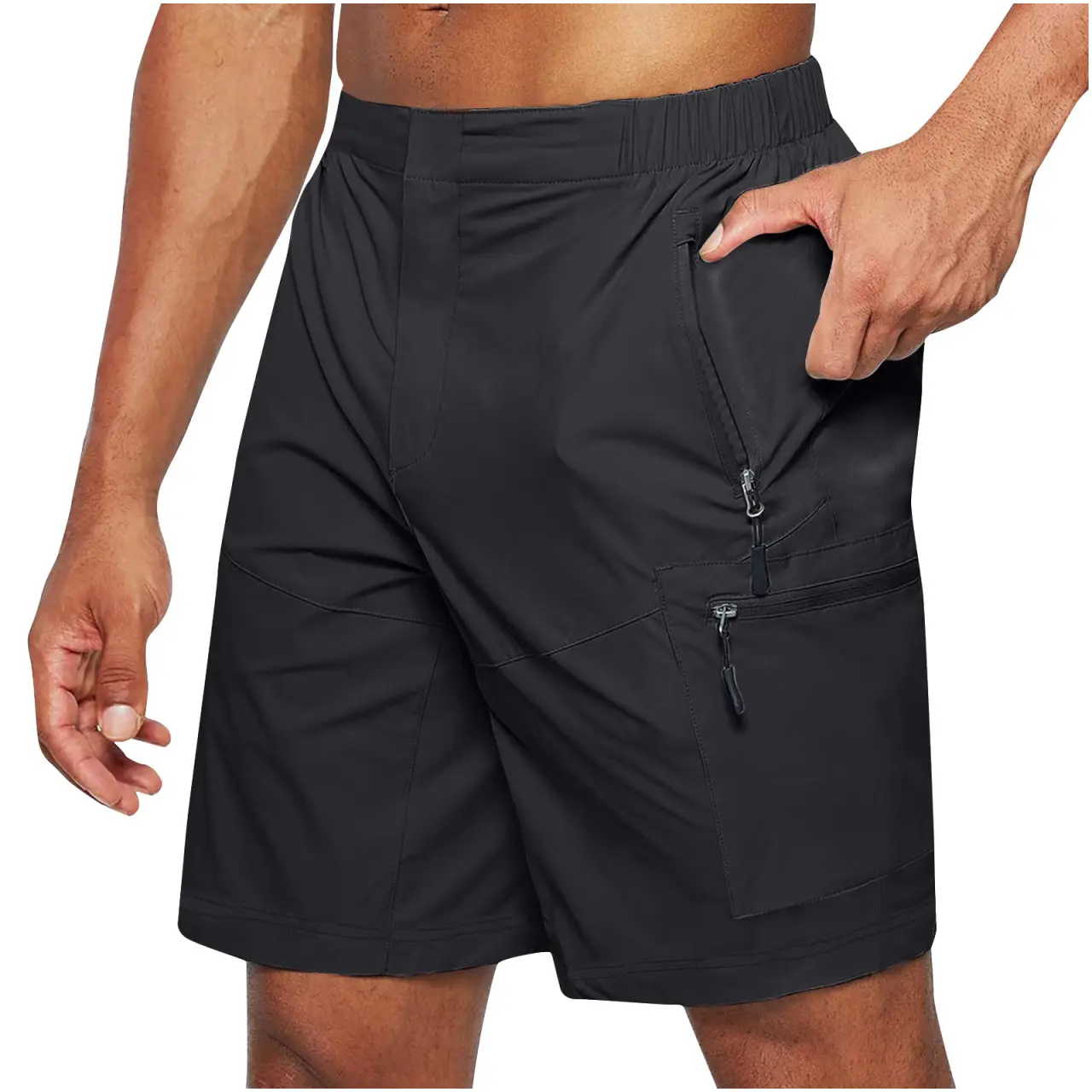 Men'S Casual Elastic Waist Strap Summer Shorts Casual Fit Fashion Outdoor Long