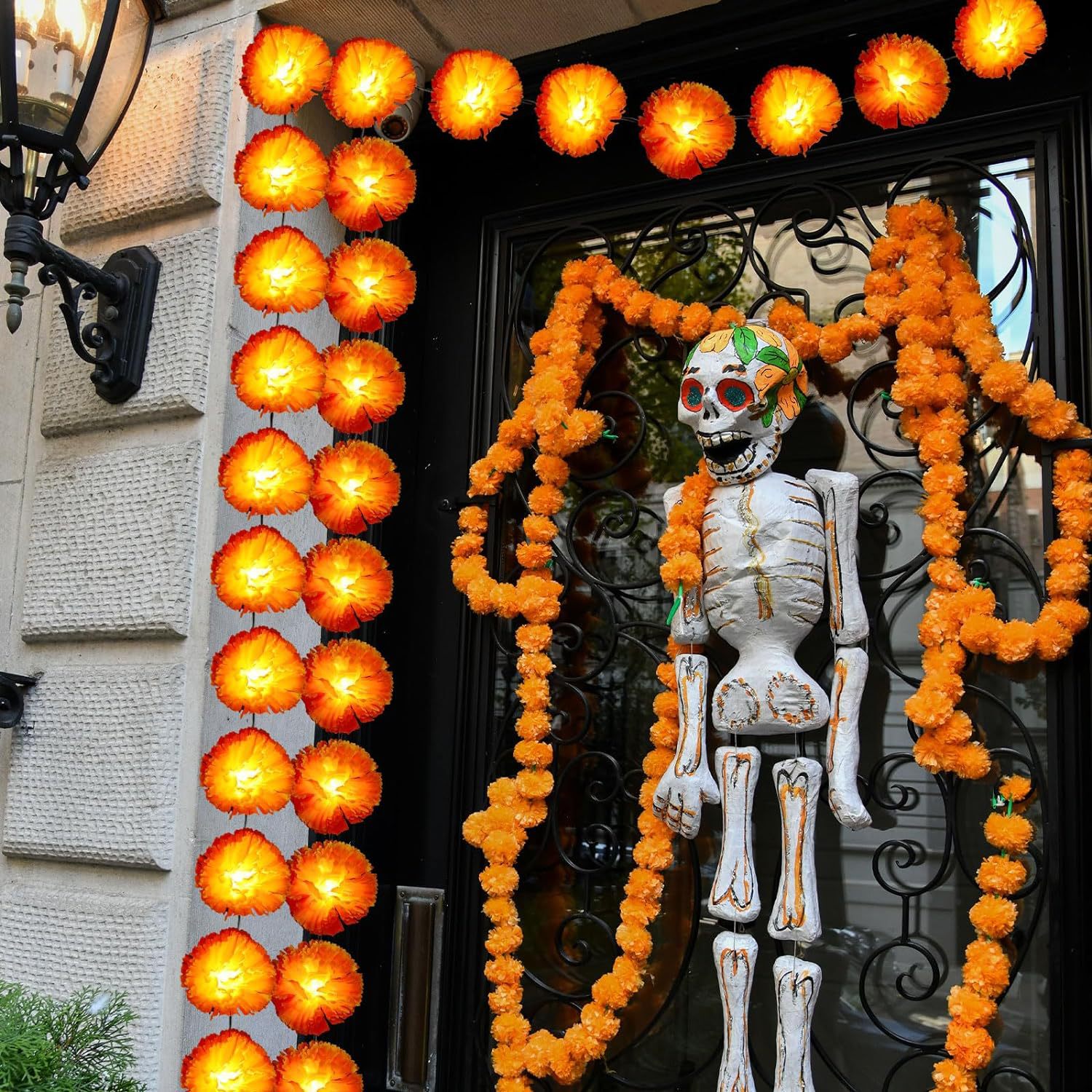 Title 2, Catena Luminosa LED Dahlia per Halloween e Fest...