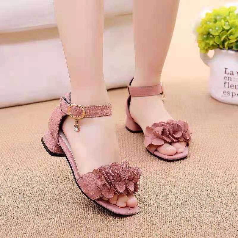 3-16 Years Old Large Size Girls' Sandals New Beach Shoes Korean Style Medium And Large Children's Princess Shoes Little Girl Student Dancing Shoes