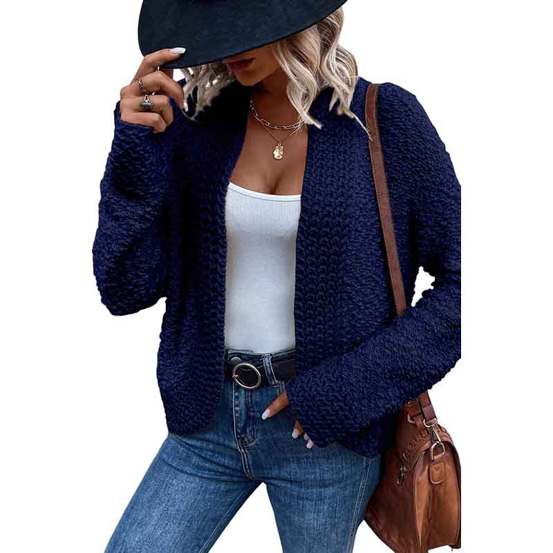 Simple Solid Color Outerwear Knitwear For Women Lc271978 P605 Xl - Shop at LoveMi