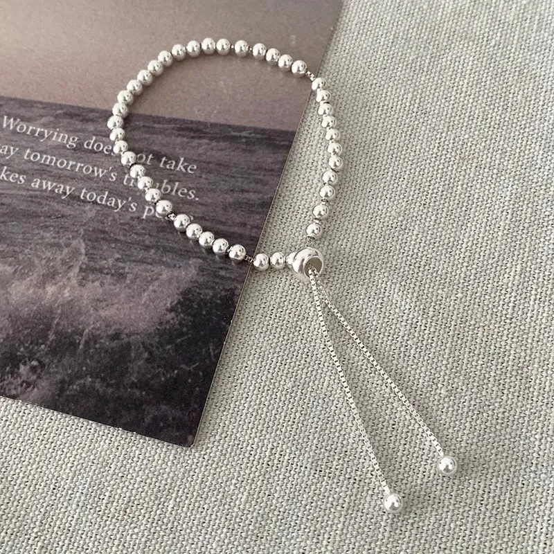 Round Beads Pull Bracelet Women's Simple Design - Sl1513