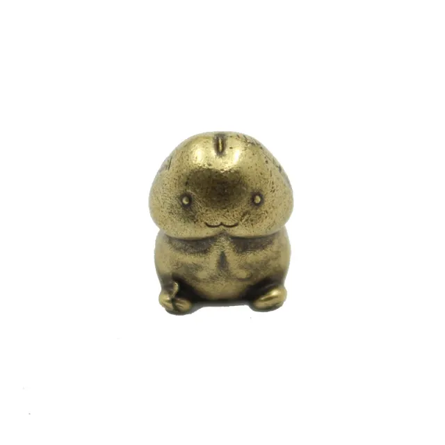 Brass Metal Cartoon Mushroom shaped Haircut Personality Cute Car Keychain Pendant Little Doll Brass - Shop at LoveMi