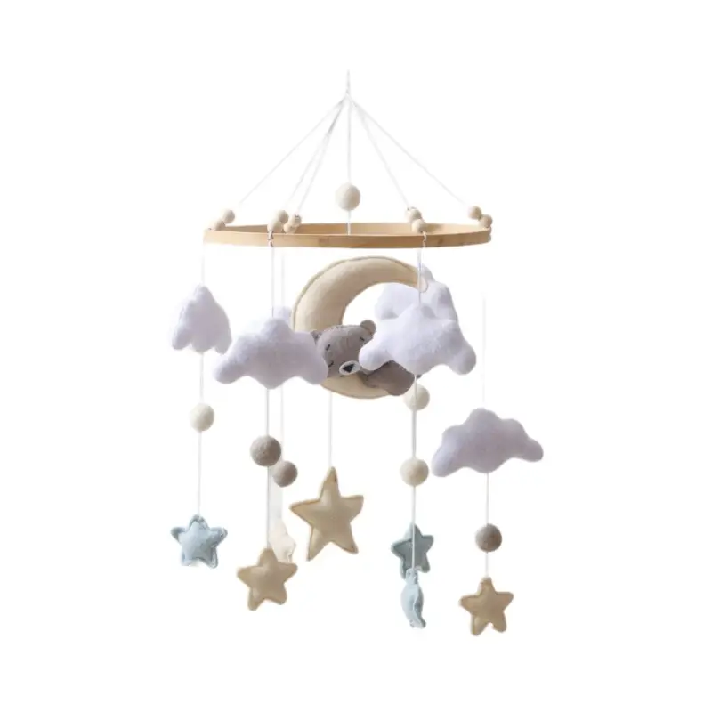 Children's Handmade Felt Bed Bell Assembly-free Baby Sleeping Soothing Wind Chimes Rattle