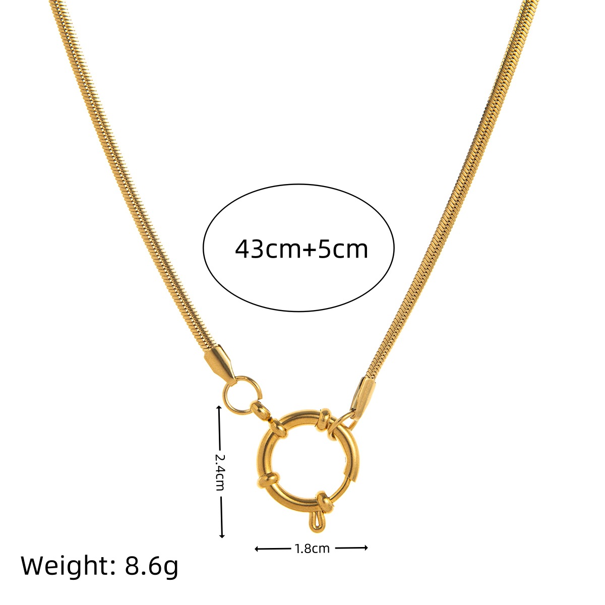 DIY Fashion Casual Pendant Vacuum Plating Necklace