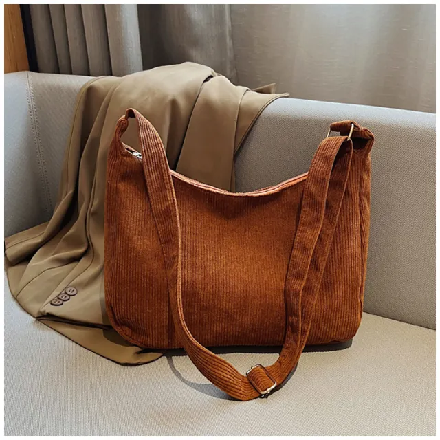 Large Capacity Versatile Trendy Crossbody Student Leisure Simple Dumpling Bag Brown - Shop at LoveMi