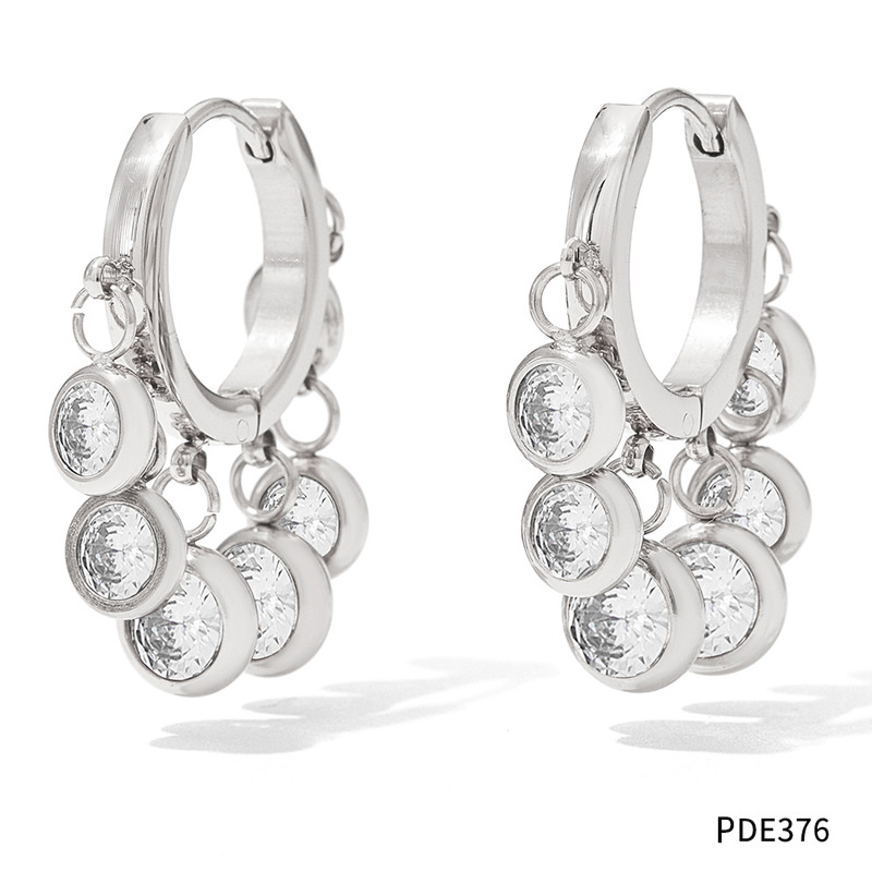 New Zircon Geometric Delicate Earrings Women