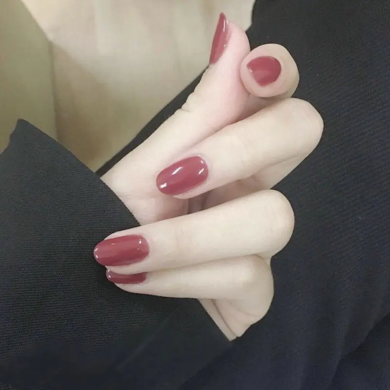 Dark Cameo Brown Round Head Long Nail