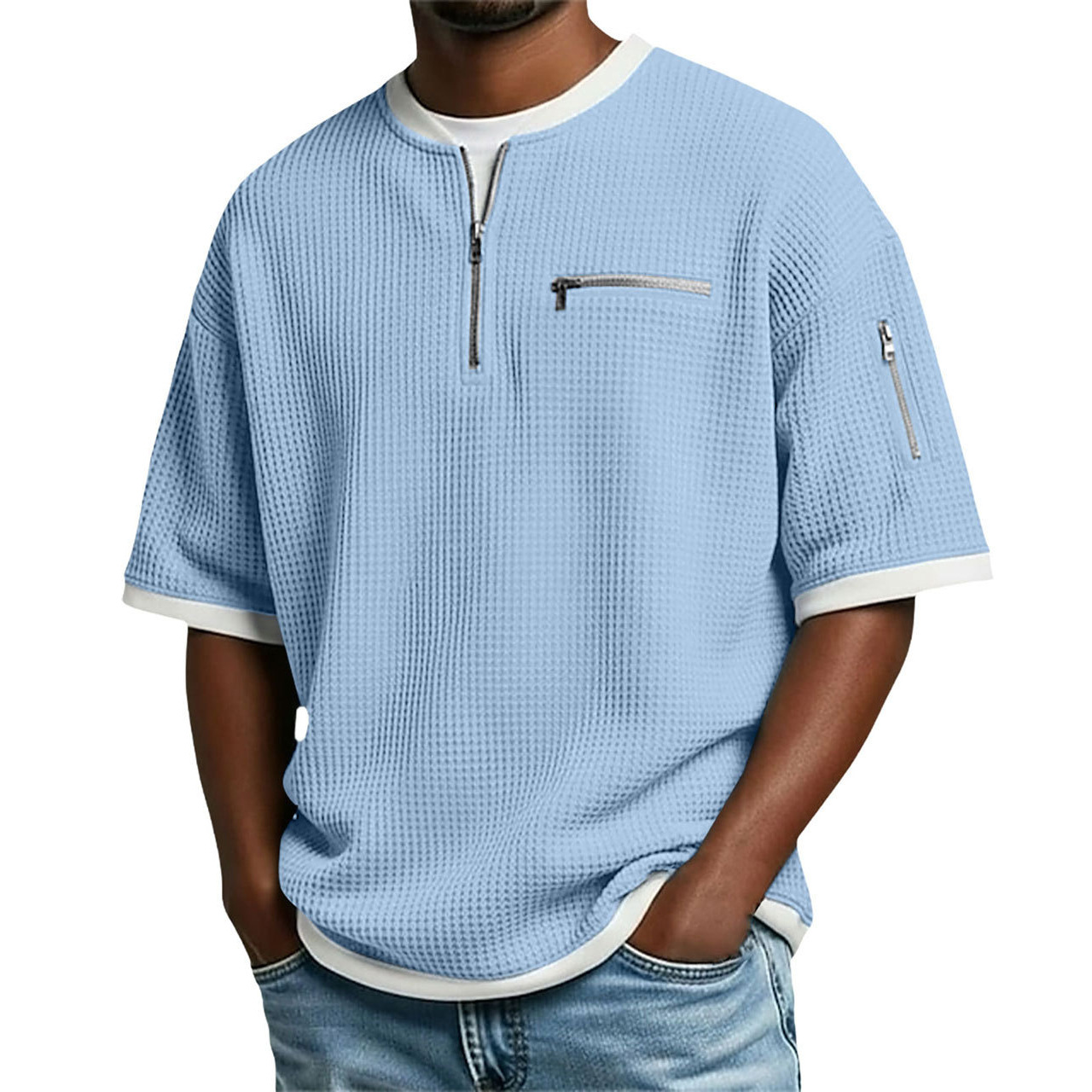 Men's Short-sleeve Polo Shirt Casual And Loose-fitting T-shirt