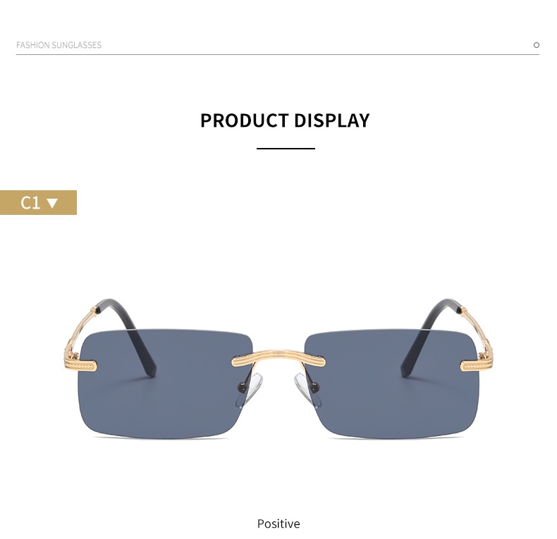 Frameless Personality Square Sea Sunglasses Comfortable Sun Glasses - Image 18