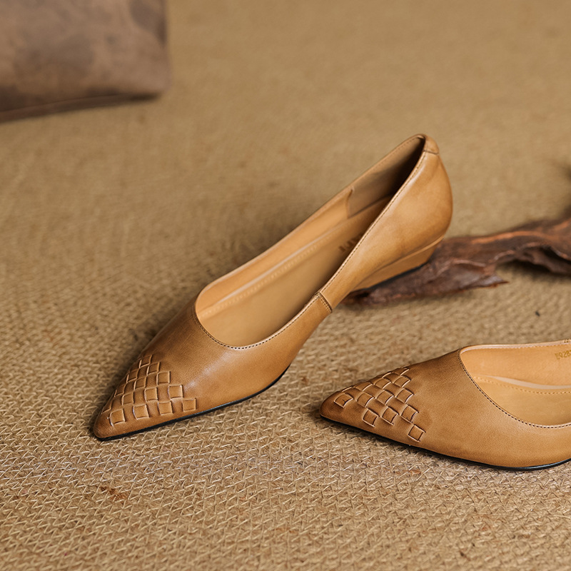 Cowhide Pointed Toe Flats, picture 5 of 6