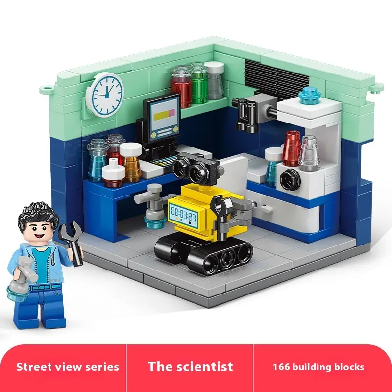 Building Blocks Compatible With Children Educational Assembly House Toy