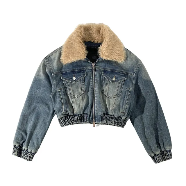 Women's All match Quilted Denim Top Blue - Shop at LoveMi