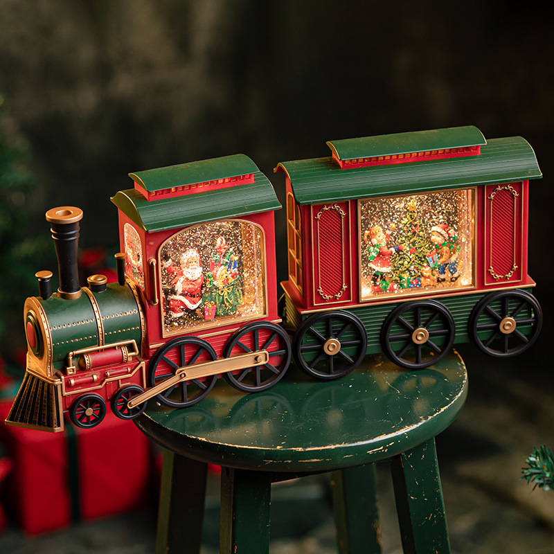 Christmas Santa Claus Train Music Box - Image 2