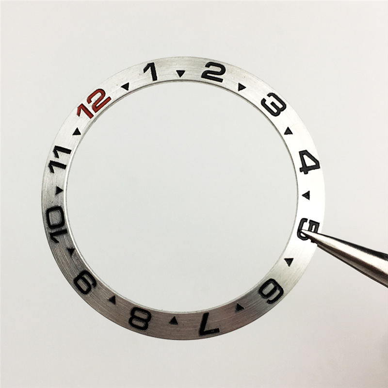 Watch Accessory 38mm Silver Bezel, Replacement For The Black And Green Submariner Case, Outer Bezel Ring 1