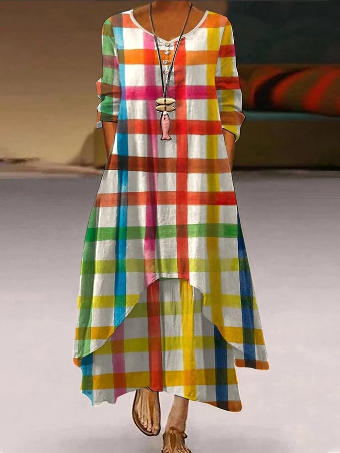 Womens Long Dress Asymmetrical Design