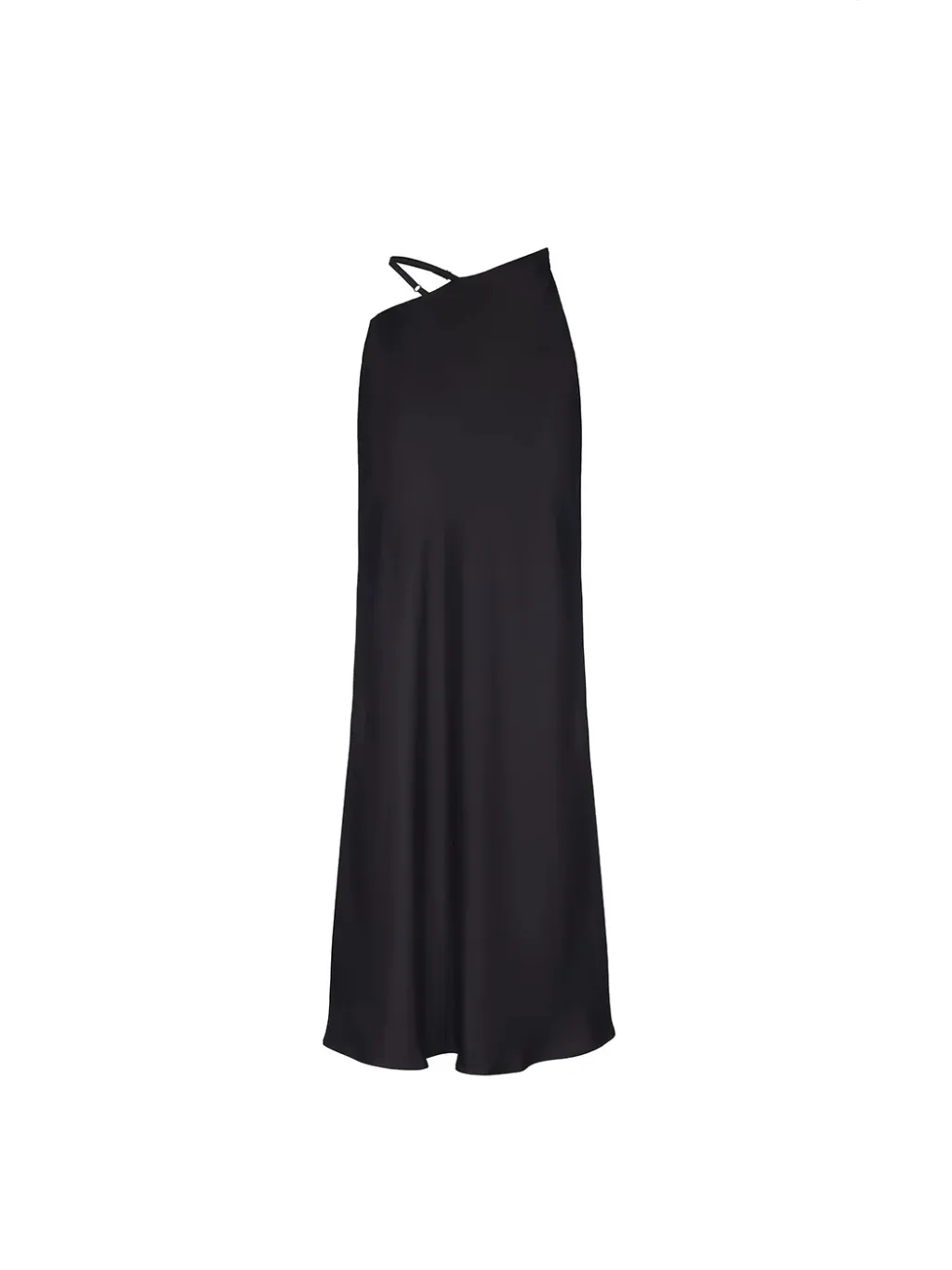Solid Color Hollow-out Bodycon Maxi Skirt - Black