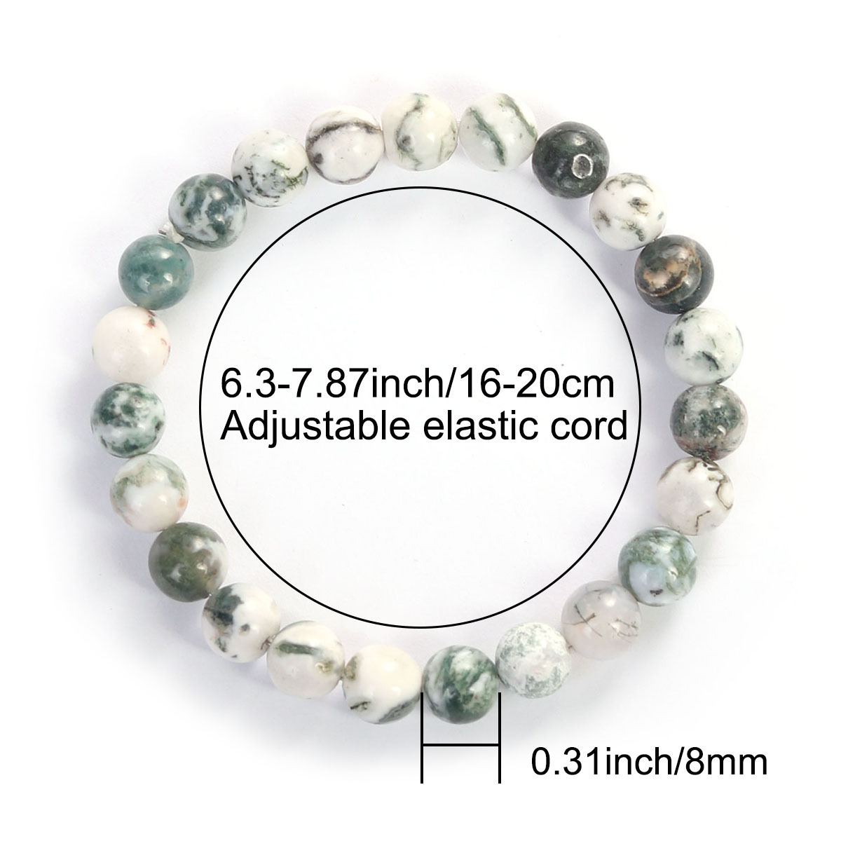 Multi-colored Natural Stone Bead Bracelet