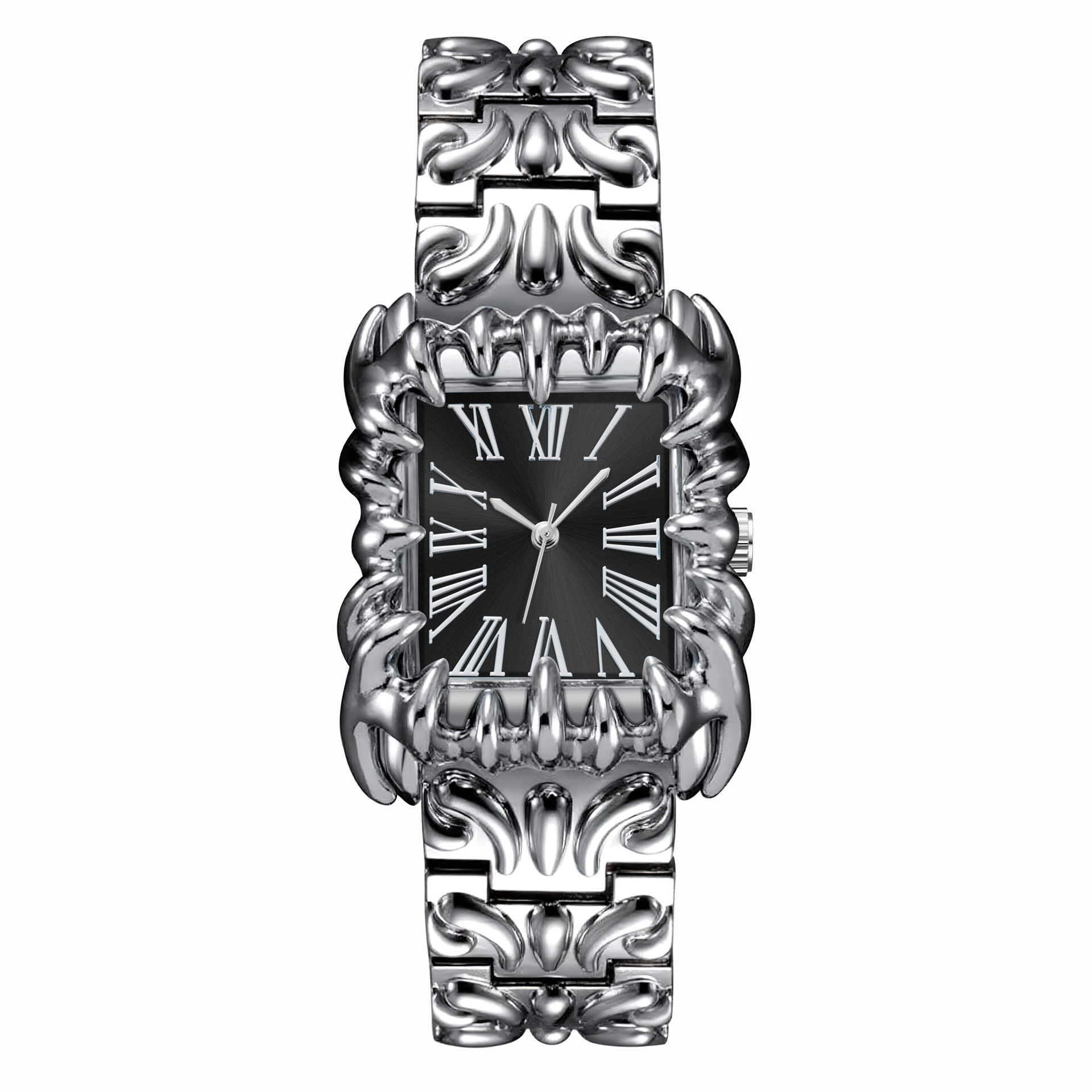 European And American Style Retro Personalized Embossed Irregular Shaped Pointed Claw Mens Watch