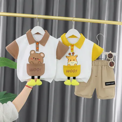 Boys' Summer Short Sleeve Shorts Suit
