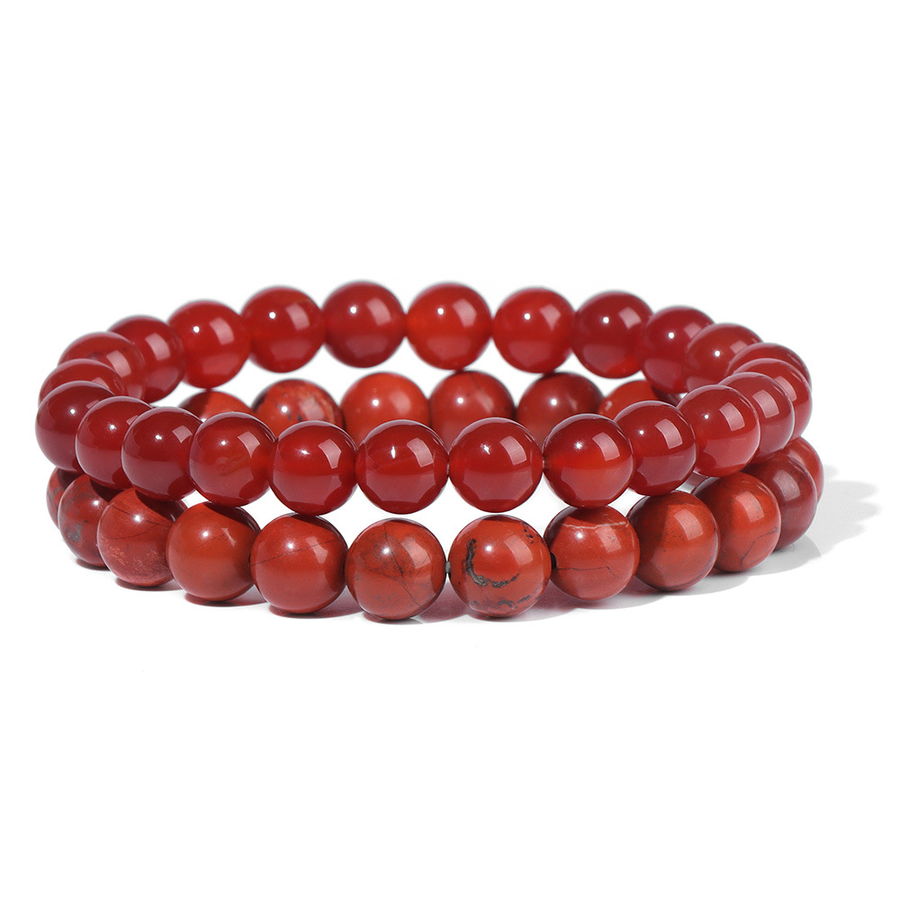 Natural Stone 8mm Bead Bracelet Men's Retro