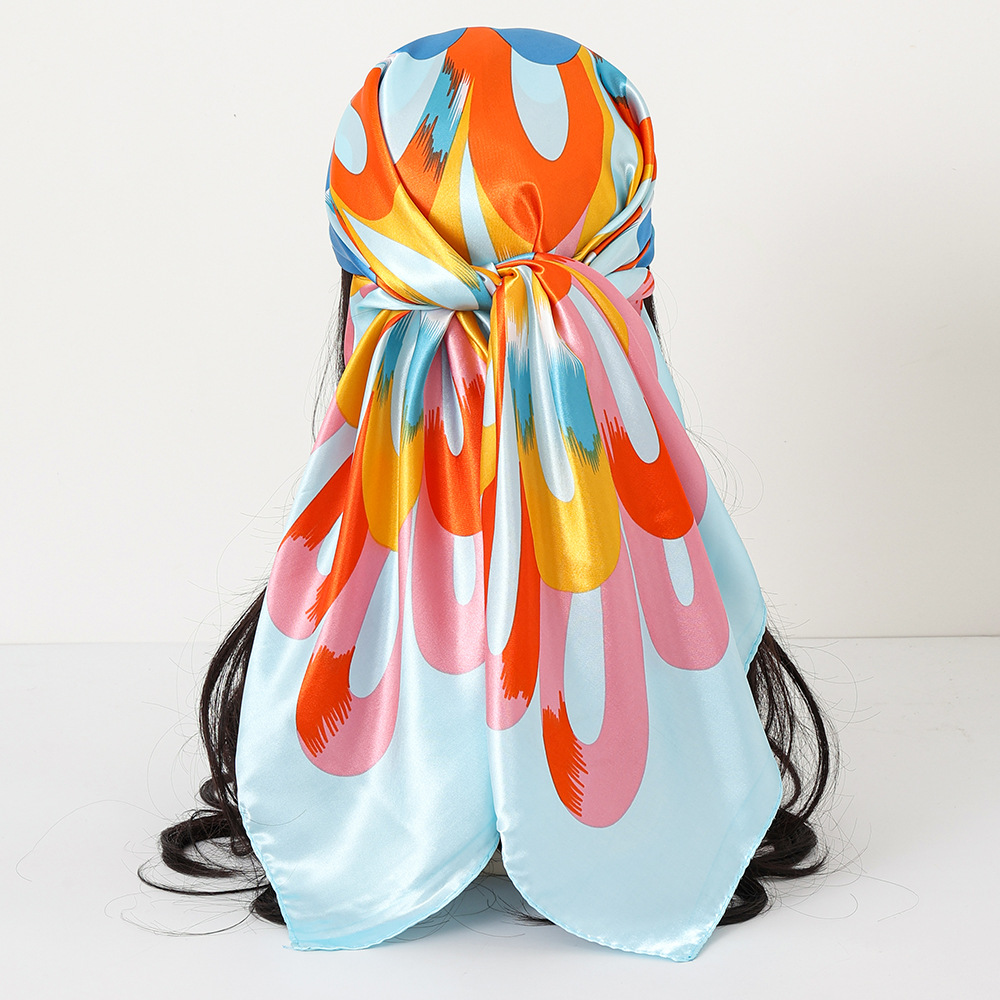 Classic Satin Womens Shawl Headscarf And Scarf 2