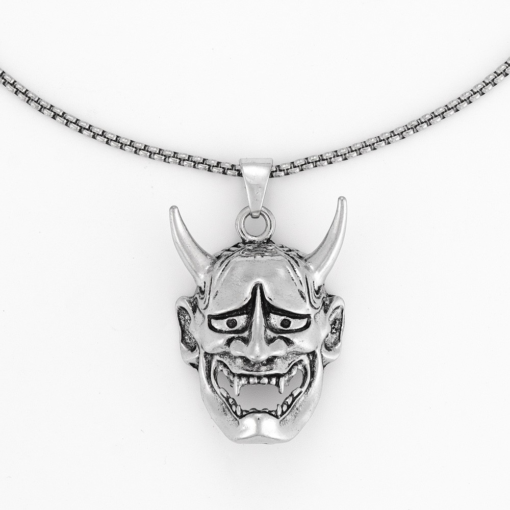 Mask Japanese Style Pendant Personality Ghost Alloy Clavicle Chain