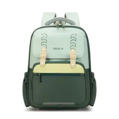 Large Capacity Burden Reduction Cartoon Breathable Lightweight Children's Backpack - Green - View 1