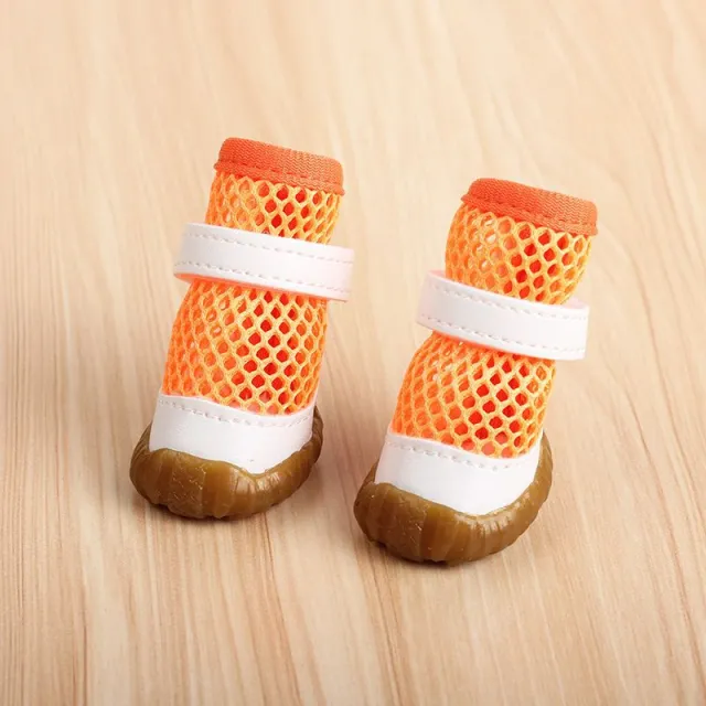 No Foot Loss When Going Out Pet Booties Small Dog Orange 2 - Shop at LoveMi