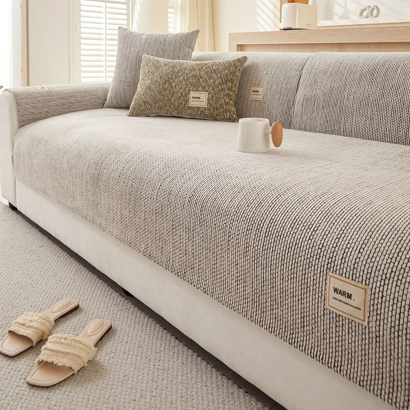 Simple Thick Chenille Sofa Cushionversatile