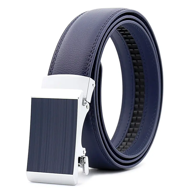 Cowhide Alloy Belt Automatic Buckle Business Casual Men's Pant