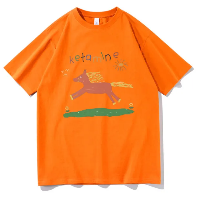 New Loose Print T shirt Summer Orange - Shop at LoveMi