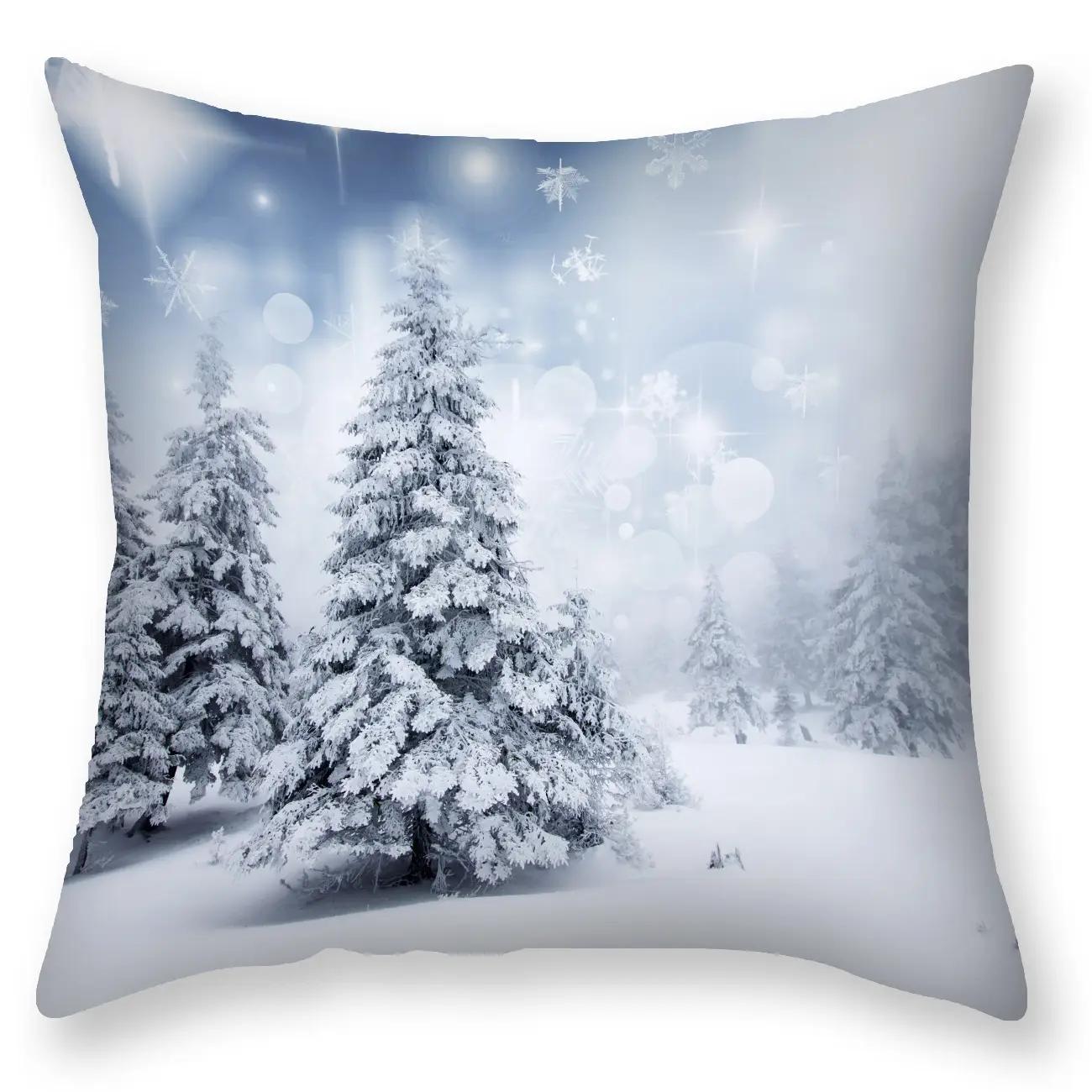 Scandinavian Home Snow Landscape Printed Pillowcase