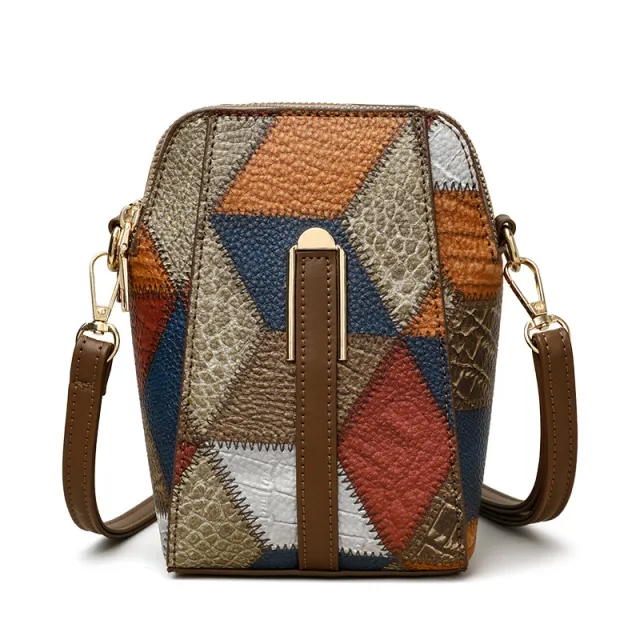 Fashion Soft Leather Stitching Shoulder Bag Blue - Shop at LoveMi