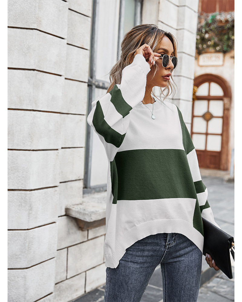 Title 9, Fashion contrast stitching sweater