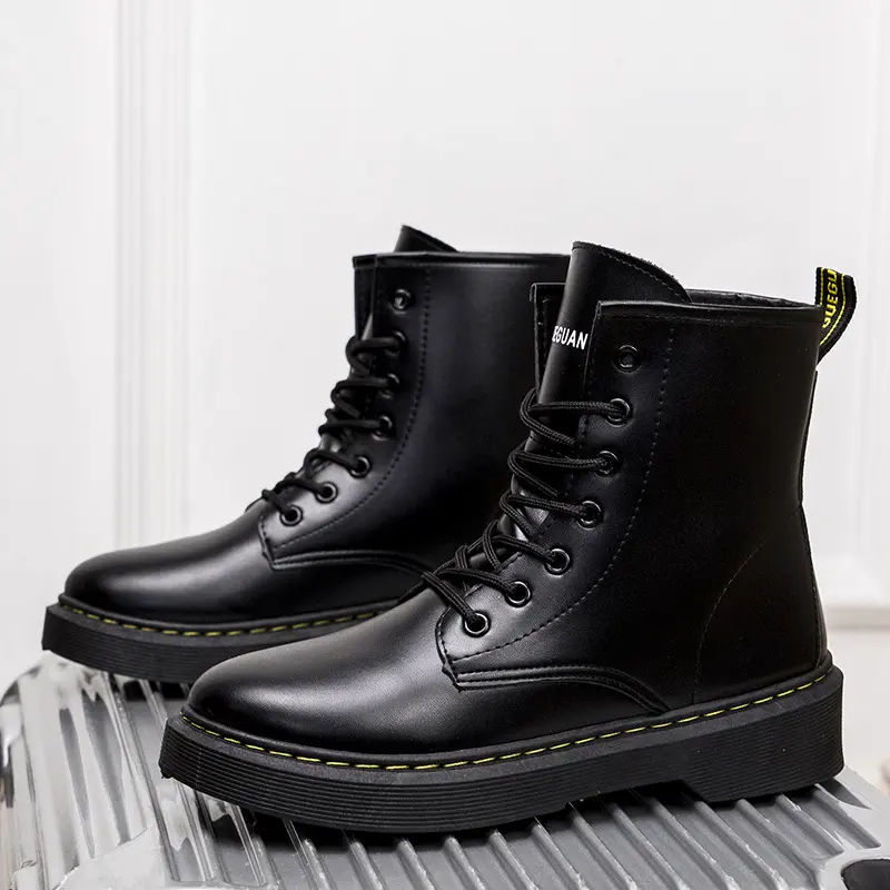 Fashion Casual Women's Shoes Student Comfortable Platform High-top PU