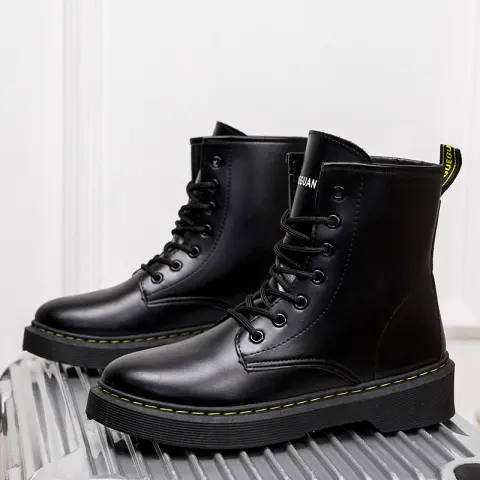 Fashion Casual Women's Shoes Student Comfortable Platform High-top PU