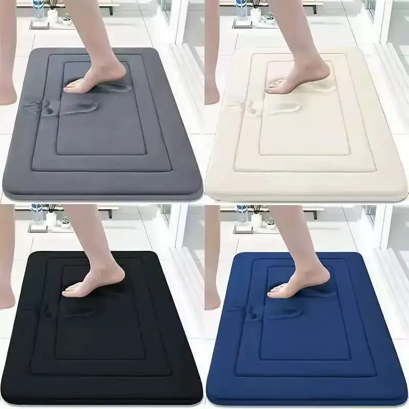 Hui Pattern Minimalist Coral Fleece Absorbent Bathroom