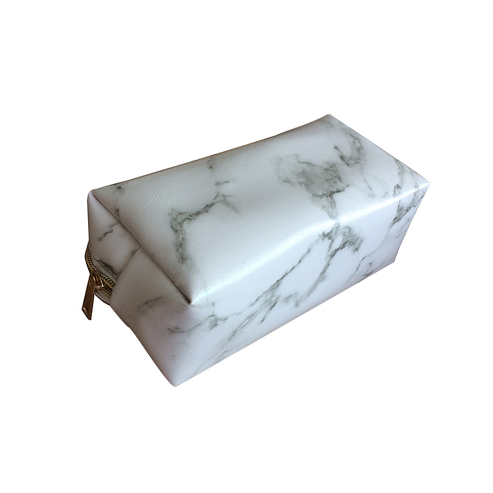 Title 8, New Marbled White PU Cosmetic Storage Bag Keep ...